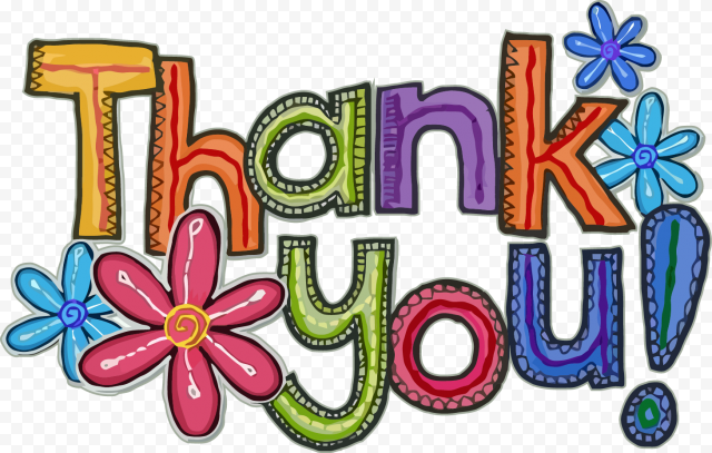 Colorful Thank You PNG File