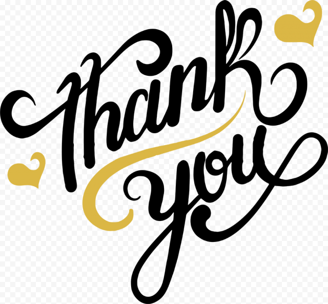 Thank You Calligraphy PNG HD