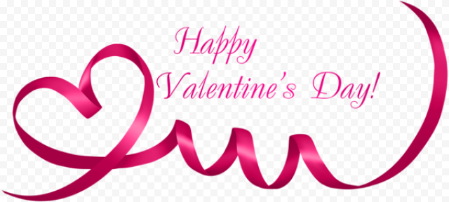 Heart Valentines Day Text Transparent Background