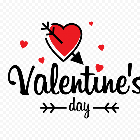 Heart Valentines Day Text Transparent PNG