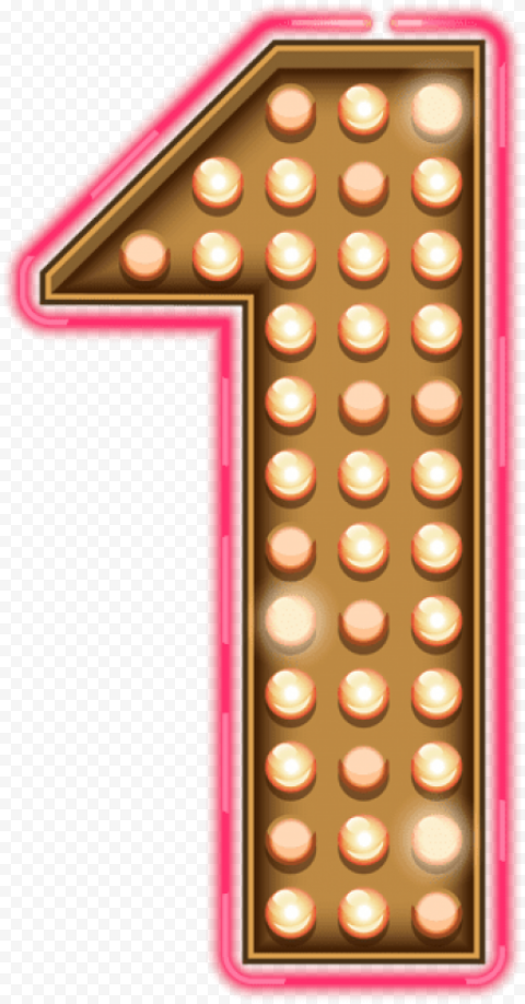 numbers neon lights