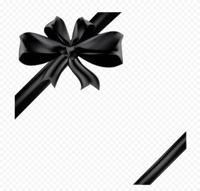 Black ribbon border, Black ribbon Funeral, Satin black ribbon decorative elements, ribbon, graphic, decorative