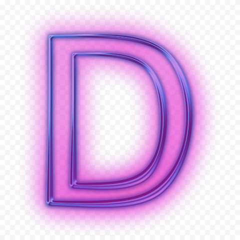 Purple D letter, Letter Neon Alphabet Icon, letter D, purple, english, text
